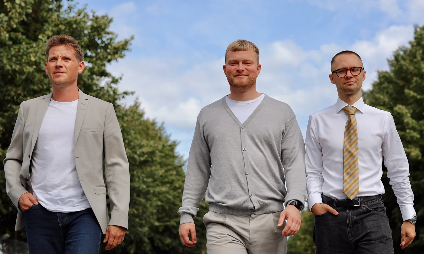 Mads, Malthe og Oliver fra Kompas på vej